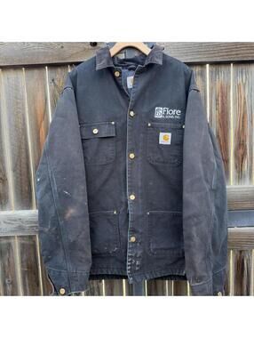 Carhartt Jacket Men's Size Large Blanket Lined Chore Thrashed and Distreseed